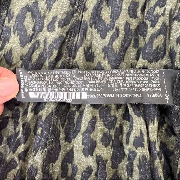 ZARA Leopard Print Maxi Button Down Maxi Dress - Picture 12 of 13